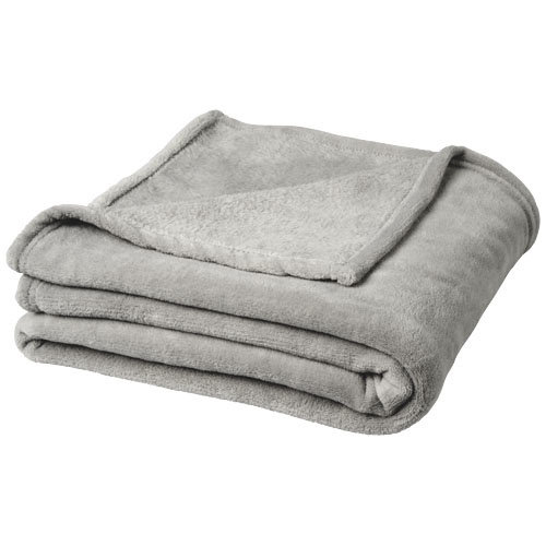Bay extra zachte fleece deken van 100% polar fleece in luxe geschenkhoes met bedrijfslogo