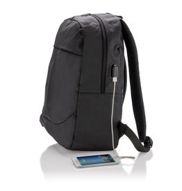 Power USB 15 inch laptoprugzak bedrukt met bedrijfslogo