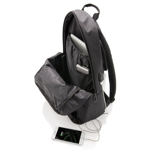 Power USB 15 inch laptoprugzak bedrukt met bedrijfslogo