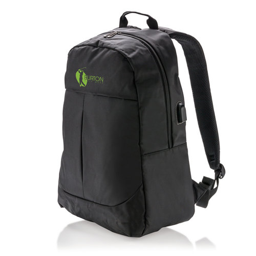 Power USB 15 inch laptoprugzak bedrukt met bedrijfslogo