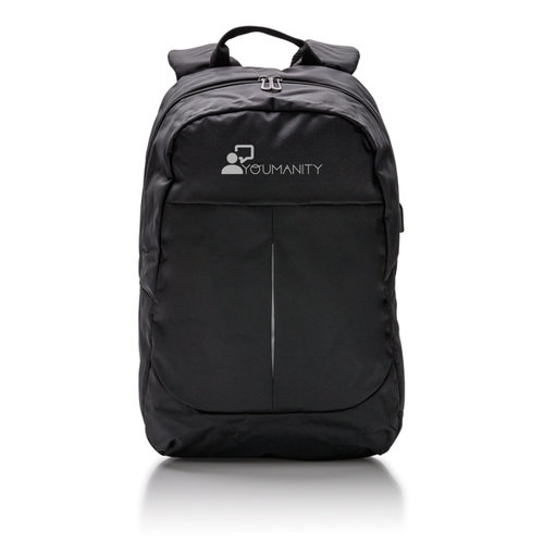 Power USB 15 inch laptoprugzak bedrukt met bedrijfslogo