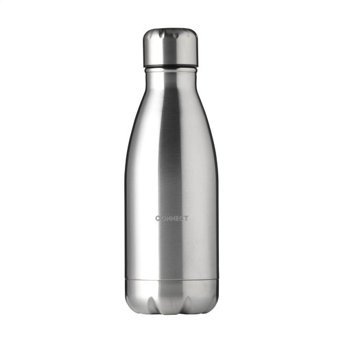 DeBle Topflask single wall RVS drinkfles 500 ml met lekvrije schroefdop en logo, herbruikbare waterfles