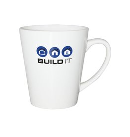 DeltaCup White keramische mok 310 ml 263338 met logo