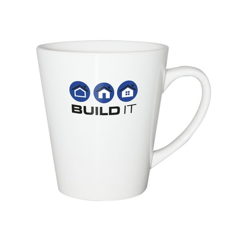 DeltaCup White keramische mok 310 ml 263338 met logo