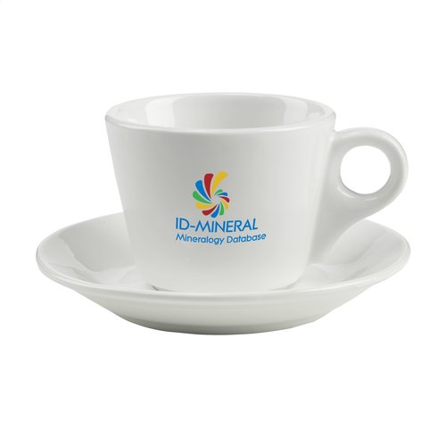 DaVinci keramische kop en schotel 205 ml 263442 met logo