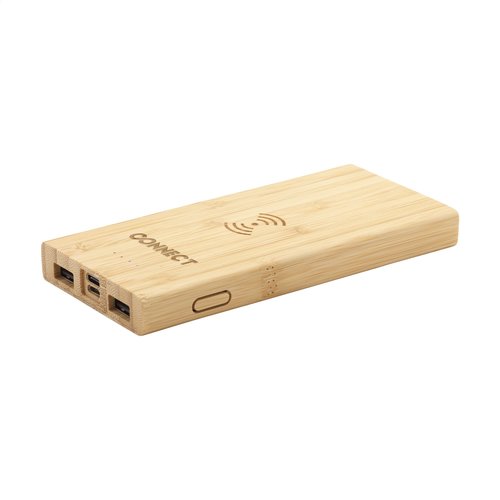 DéBlé Bamboo 8000 Wireless Powerbank – Draadloze oplader bedrukken bedrukken met logo