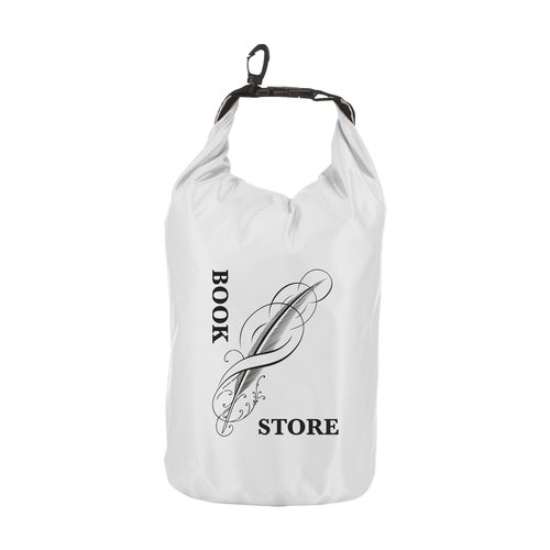 DeBle Drybag waterdichte tas 5 liter van ripstop polyester bedrukt met logo