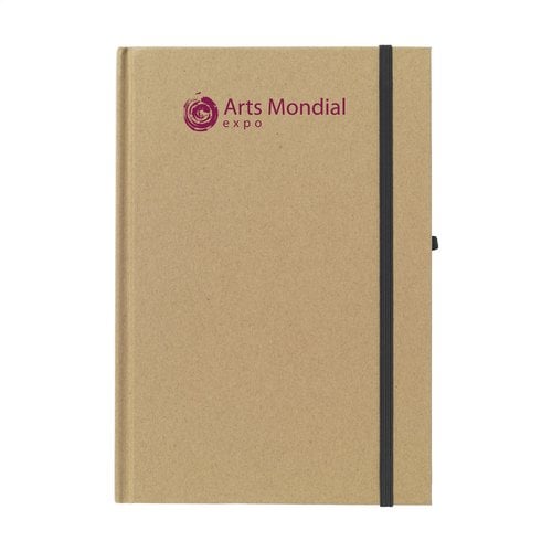 A5 notitieboek gerecycled karton 260756 bedrukt met logo