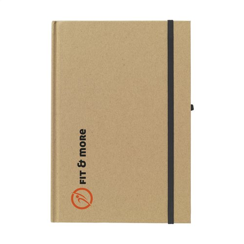 A5 notitieboek gerecycled karton 260756 bedrukt met logo