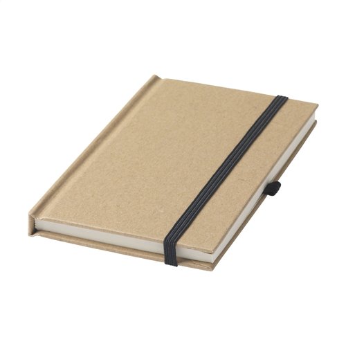 Pocket A6 notitieboek gerecycled karton 260755 bedrukt met logo