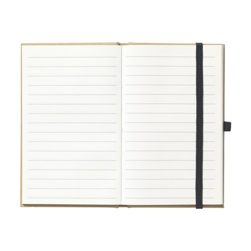 Pocket A6 notitieboek gerecycled karton 260755 bedrukt met logo