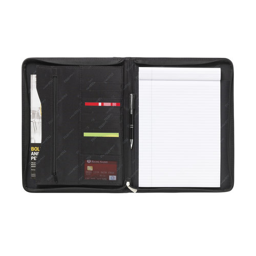 DeBle TucsonEmperor A4 schrijfmap van leer bedrukken met logo