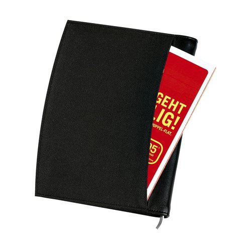 DesignFolio A5 schrijfmap met solarcalculator bedrukt met bedrijfslogo voor vergaderingen en trainingen