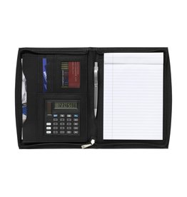 DesignFolio A5 schrijfmap met solarcalculator bedrukt met bedrijfslogo voor vergaderingen en trainingen