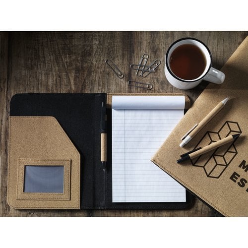 DeBle Eco Conference Cork A5 schrijfmap bedrukken met logo