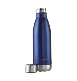 DeBle Topflask RVS waterfles 500 ml dubbelwandig en vacuüm geïsoleerd met metallic of matte finish en logo