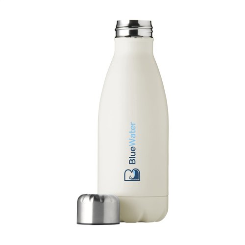 DeBle Topflask single wall RVS drinkfles 500 ml met lekvrije schroefdop en logo, herbruikbare waterfles