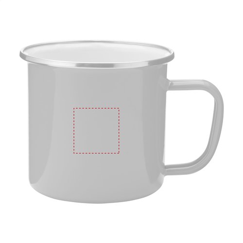 Retro Silver Emaille Mug mok 1229