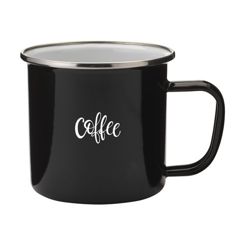 Retro Silver Emaille Mug mok 1229