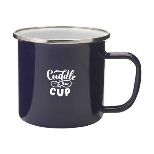 Retro Silver Emaille Mug mok 1229