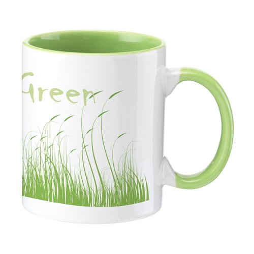Colorato full-colour keramische mok 350 ml 260691 met logo en gekleurd oor