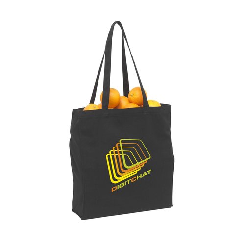 Black Canvas shopper bedrukken met logo