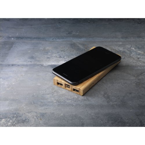 DéBlé Bamboo 8000 Wireless Powerbank – Draadloze oplader bedrukken bedrukken met logo