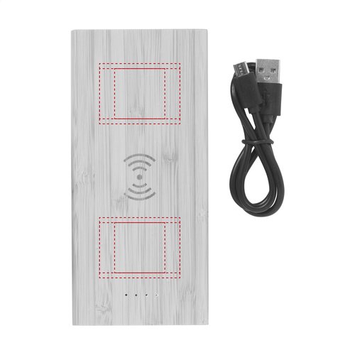 DéBlé Bamboo 8000 Wireless Powerbank – Draadloze oplader bedrukken bedrukken met logo
