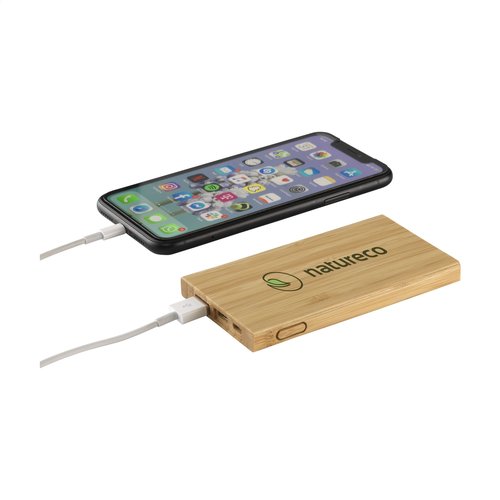 DéBlé Bamboo 4000 Powerbank – Externe oplader bedrukken met logo