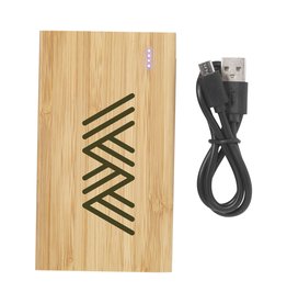 DéBlé Bamboo 4000 Powerbank – Externe oplader bedrukken met logo