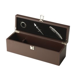 Château houten wijngeschenkset 267046 met kelnermes en wijnaccessoires