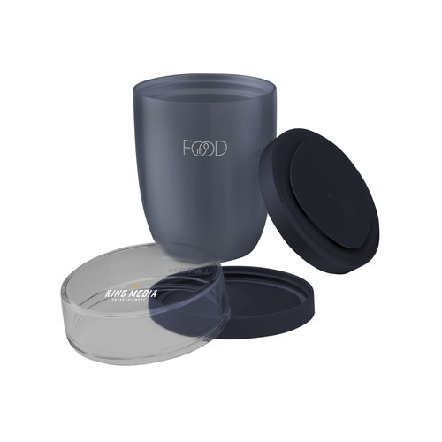 Mepal Isoleer Lunchpot Ellipse foodcontainer 500+200 ml – dubbelwandig RVS met twee lekvrije compartimenten