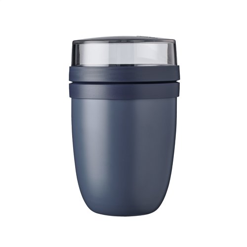 Mepal Isoleer Lunchpot Ellipse foodcontainer 500+200 ml – dubbelwandig RVS met twee lekvrije compartimenten