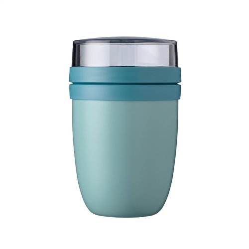 Mepal Isoleer Lunchpot Ellipse foodcontainer 500+200 ml – dubbelwandig RVS met twee lekvrije compartimenten
