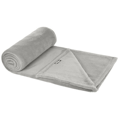 Lily RPET koraal fleece deken van gerecycled polyester met RPET draagtas en bedrukking