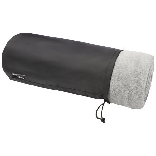 Lily RPET koraal fleece deken van gerecycled polyester met RPET draagtas en bedrukking