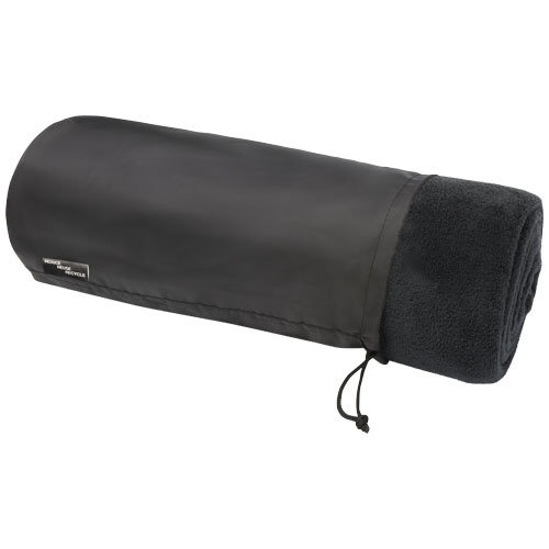 Lily RPET koraal fleece deken van gerecycled polyester met RPET draagtas en bedrukking