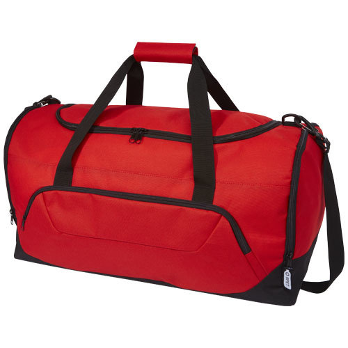 Retrend RPET duffel bag van gerecycled polyester bedrukt met logo