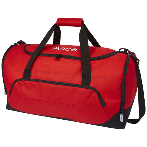Retrend RPET duffel bag van gerecycled polyester bedrukt met logo