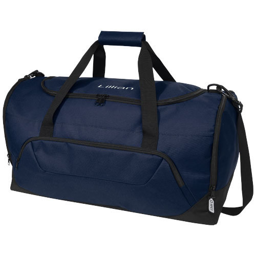 Retrend RPET duffel bag van gerecycled polyester bedrukt met logo