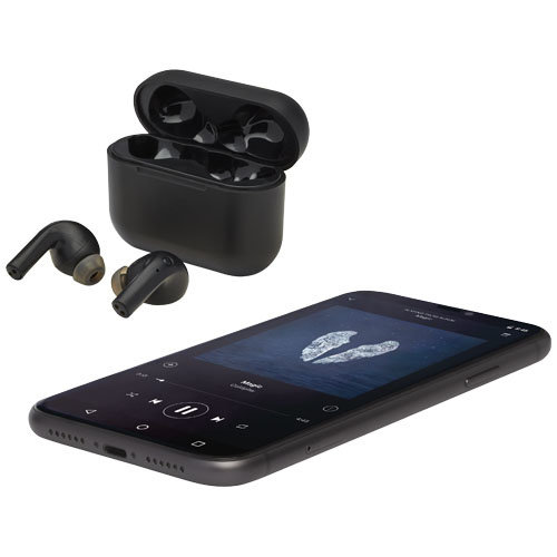 Braavos 2 True Wireless Bluetooth® oordopjes met draadloos oplaadbare laadcase bedrukken met logo