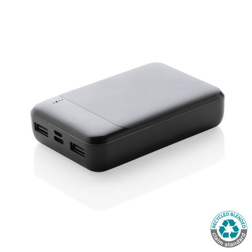 RCS standaard recycled plastic 10.000 mAh powerbank P322.661