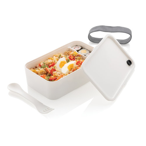 DéBlé PP lunchbox met spork P269.59 bedrukt met logo
