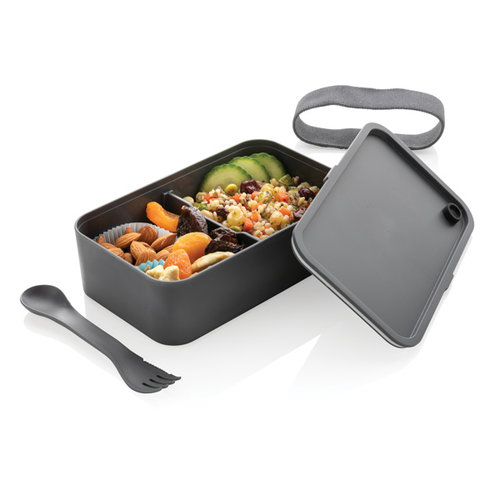DéBlé PP lunchbox met spork P269.59 bedrukt met logo