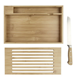 Pao bamboe snijplank met mes