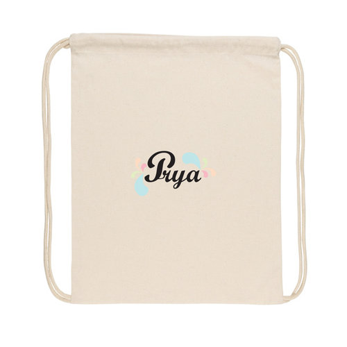 Impact AWARE gerecycled katoenen rugzak met trekkoord 145gr - P762.639