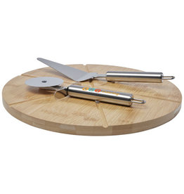 Mangiary pizzaschep van bamboe en toebehoren