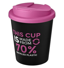 DéBlé Americano® Espresso Eco gerecyclede beker met knoeibestendig deksel – 250 ml bedrukken met logo