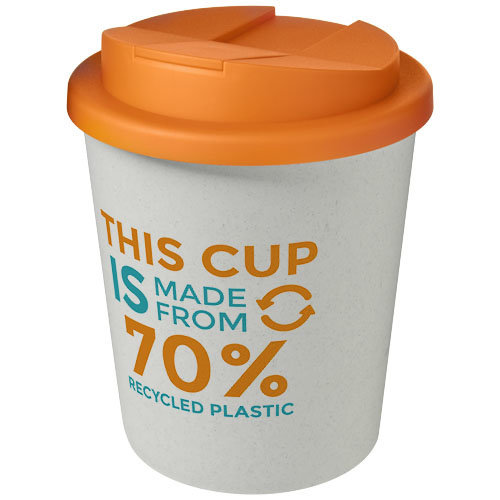 Americano® Espresso Eco gerecyclede beker met knoeibestendig deksel – 250 ml