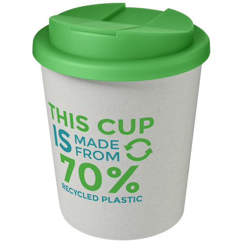 Americano® Espresso Eco gerecyclede beker met knoeibestendig deksel – 250 ml